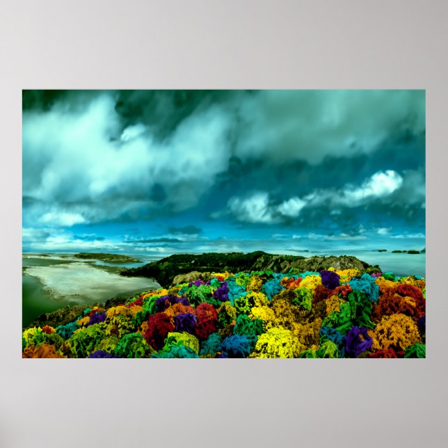 Beautiful sky colorful rocks art poster (Front)