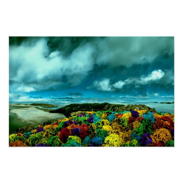 Beautiful sky colorful rocks art poster (Front)