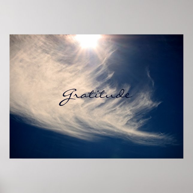 Beautiful Sky & Gratitude Inspires Custom Poster (Front)