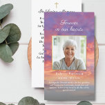 Beautiful Sky Sunset Funeral Memorial Prayer Card