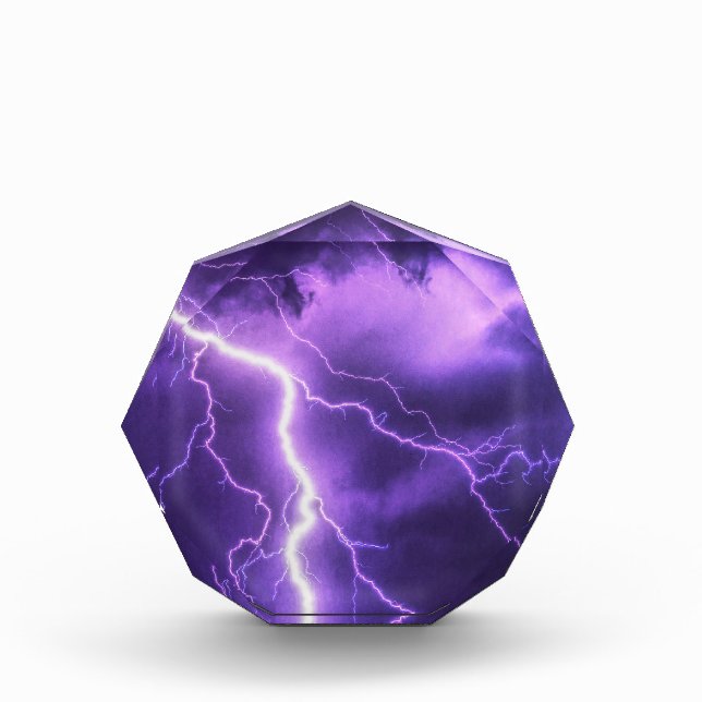 beautiful sky, thunder acrylic award (Front)