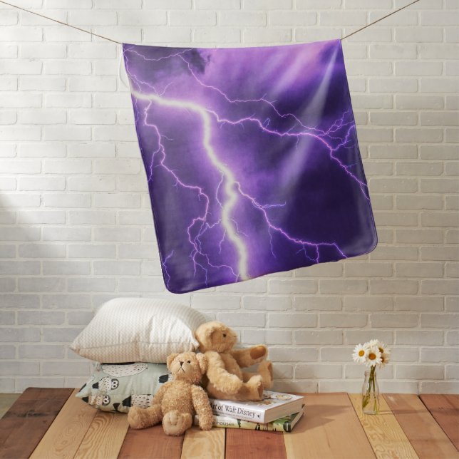 beautiful sky, thunder baby blanket (In Situ)
