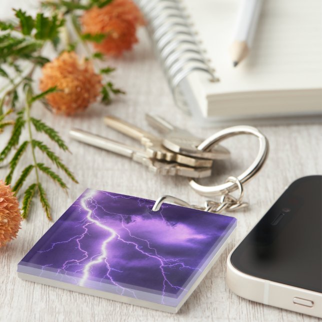 beautiful sky, thunder keychain (Front Right)