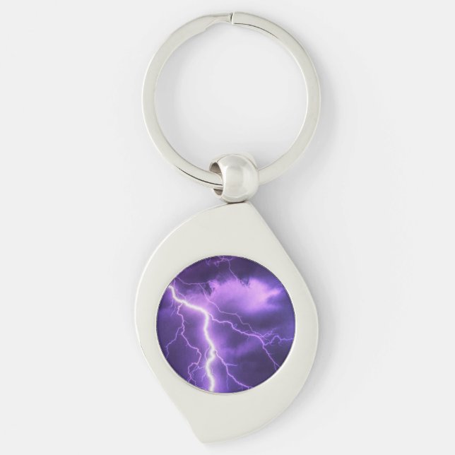 beautiful sky, thunder keychain (Front)