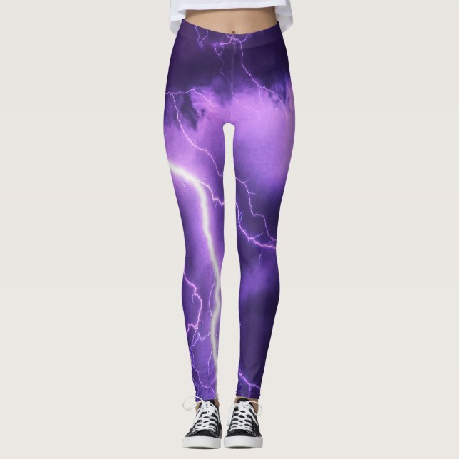 beautiful sky, thunder leggings (Front)