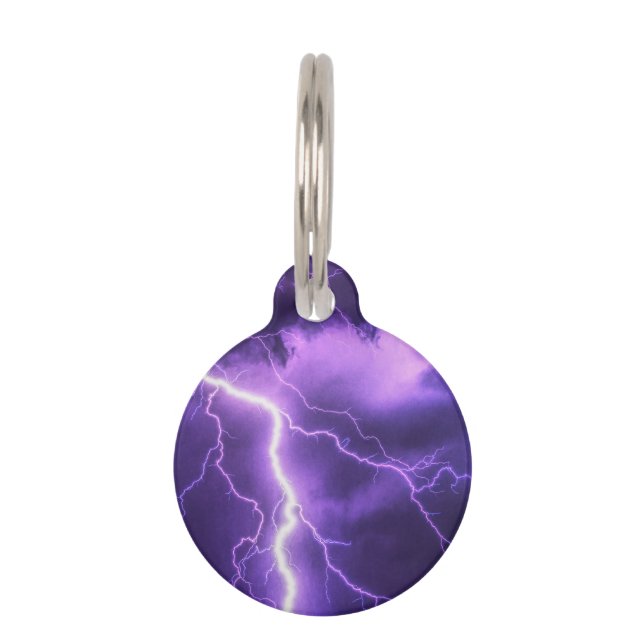 beautiful sky, thunder pet ID tag (Front)