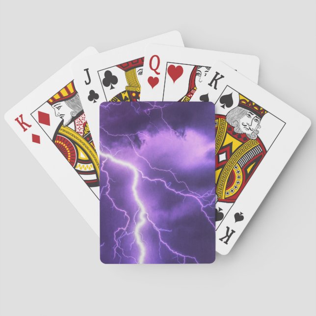 beautiful sky, thunder poker cards (Back)