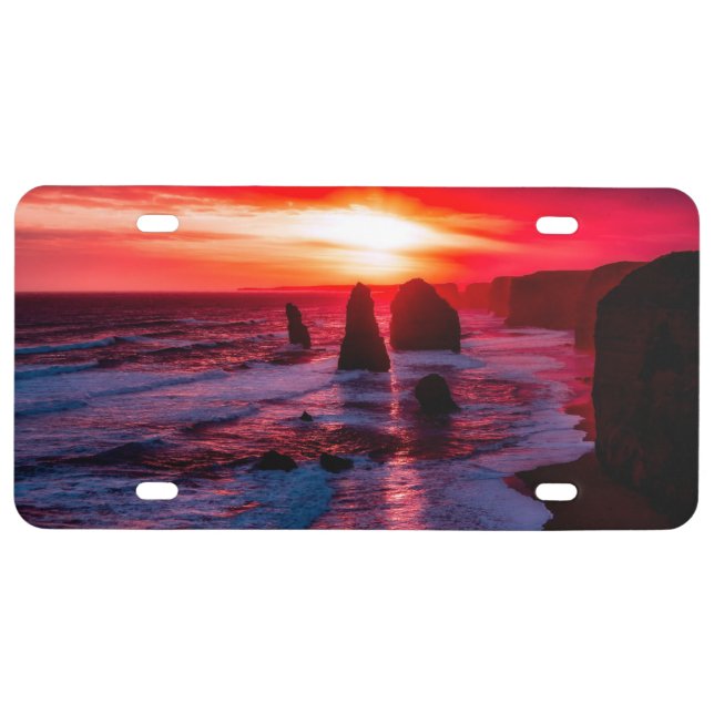 Beautiful Sky Waves Australia License Plate (Front)