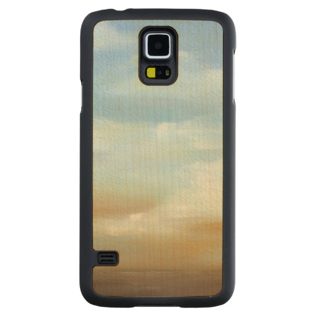 Beautiful Skyscape with Fluffy Clouds Carved Maple Galaxy S5 Case (Back)