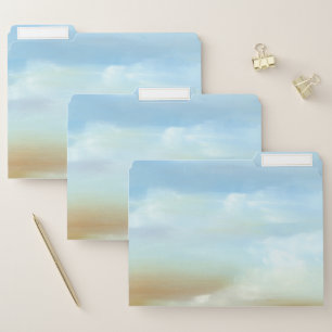 Beautiful Skyscape with Fluffy Clouds File Folder