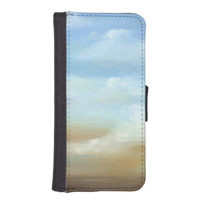 Beautiful Skyscape with Fluffy Clouds iPhone Wallet Case (Front)