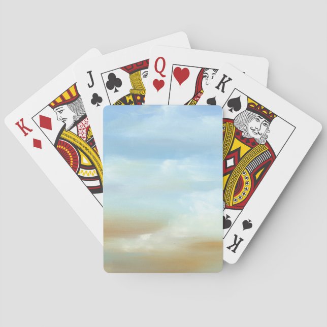 Beautiful Skyscape with Fluffy Clouds Poker Cards (Back)
