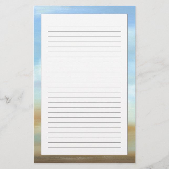 Beautiful Skyscape with Fluffy Clouds Stationery (Front)