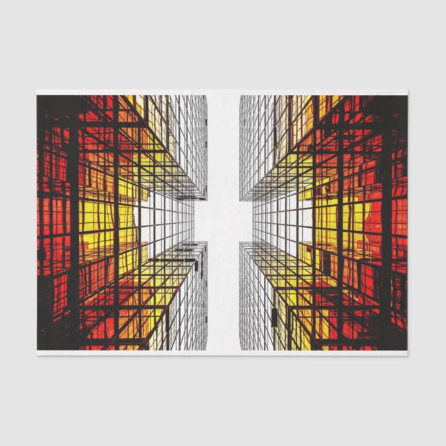 Beautiful  Skyscraper of Urban City Tissue Paper (Front)