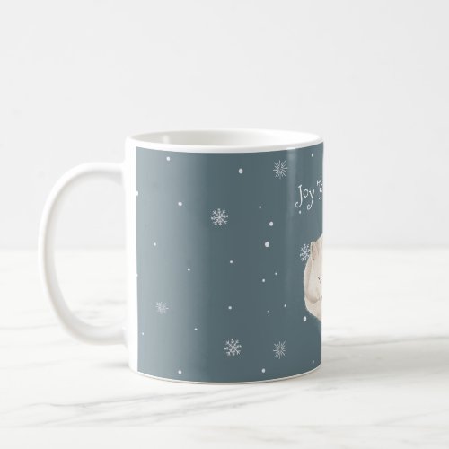 Beautiful Sleeping White Fox Christmas Coffee Mug