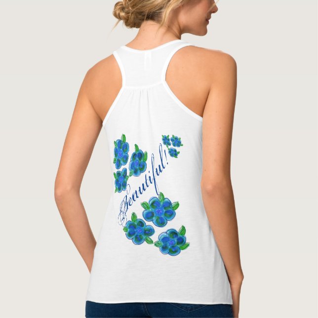 Beautiful Sleeveless Racerback Tank-top Tank Top (Back)
