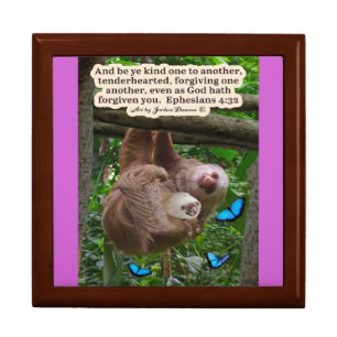Beautiful Sloth Scripture: Ephesians 4:32 Gift Box
