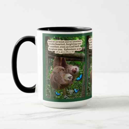 Beautiful Sloth Scripture Ephesians 432 Mug