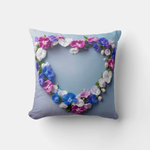 Beautiful small flowers throw pillow 
