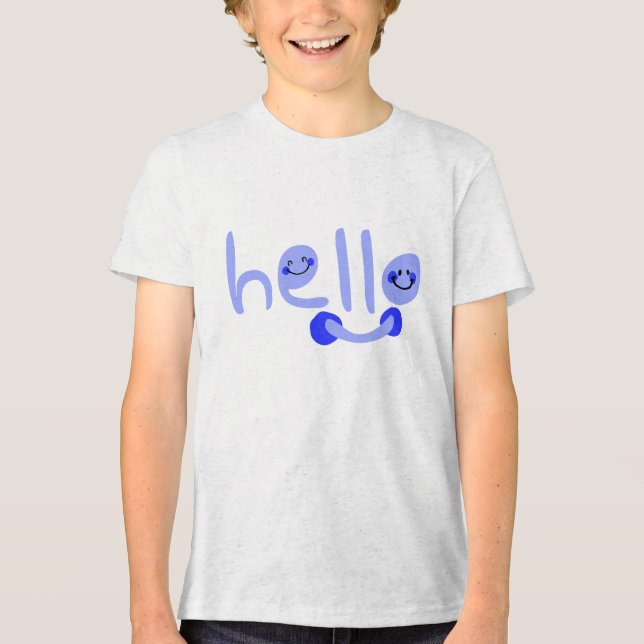 Beautiful Smiling Happy Faces Purple Tri-Blend Shirt (Front)