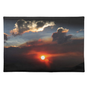 beautiful smokey sunset photo placemat