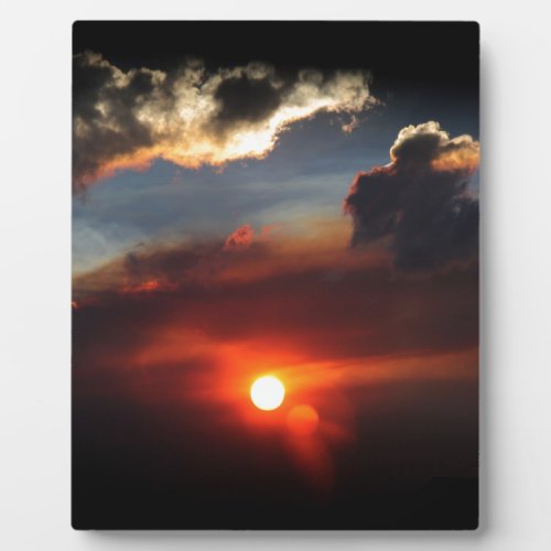 beautiful smokey sunset photo plaque
