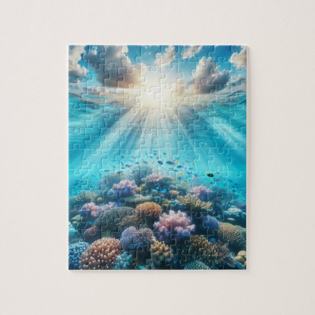 Beautiful snorkeling reef jigsaw puzzle (Vertical)