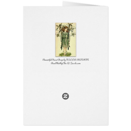 Beautiful Snow drops by NELLIE BENSON (Back)