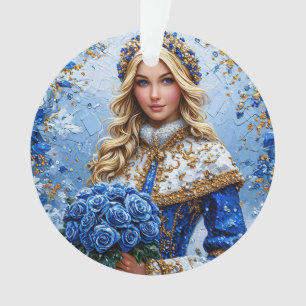 Beautiful Snow Maiden Ornament
