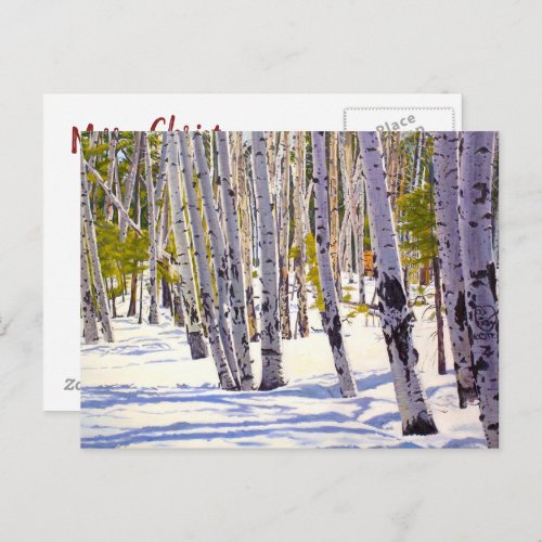 Beautiful Snow Mountain Christmas Card