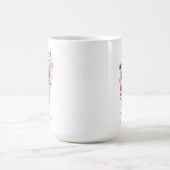 Beautiful Snow White Floral | Add Your Name Coffee Mug (Center)
