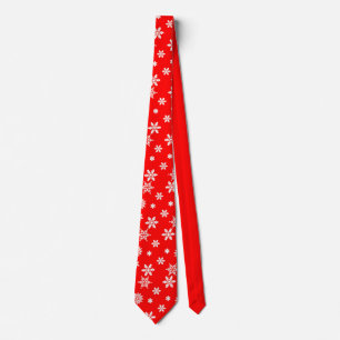 Beautiful Snowflake Pattern Christmas Neck Tie