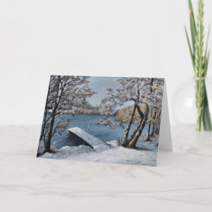 Beautiful Snowy Landscape, winter scene Holiday Card