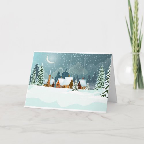 Beautiful Snowy Winter Landscape Card