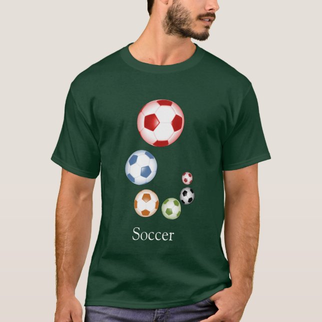 Beautiful soccer(football) set of balls T-Shirt (Front)