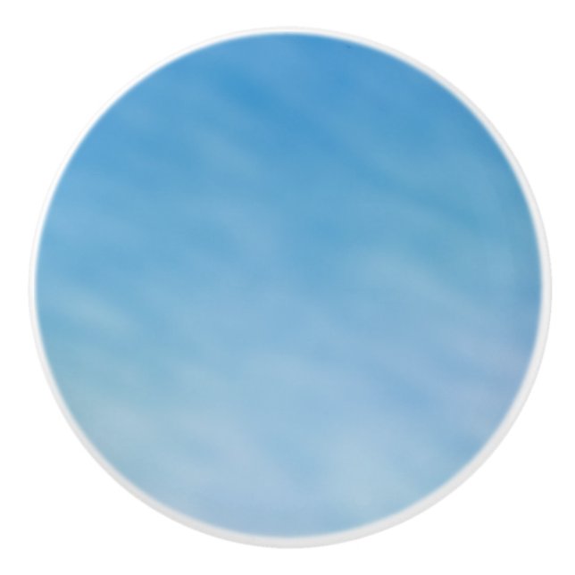 Beautiful Soft Blue Sky with Dreamy Clouds Ceramic Knob (Front)