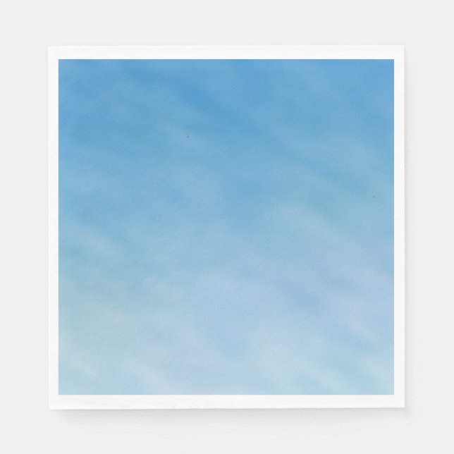 Beautiful Soft Blue Sky with Dreamy Clouds Paper Napkins (Front)