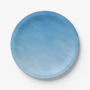 Beautiful Soft Blue Sky with Dreamy Clouds Paper Plates