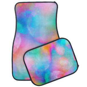 Beautiful Soft Colorful Rainbow Car Floor Mat