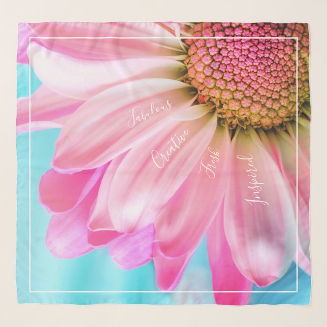 Beautiful Soft Daisy Chiffon Custom Scarves (Front)