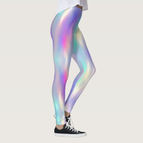 Beautiful Soft Holographic Rainbow Leggings