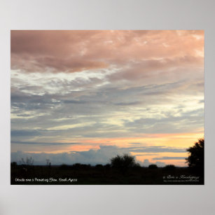 Beautiful soft pastel clouds poster