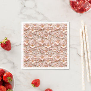Beautiful Soft Pink Pastel Floral Napkins