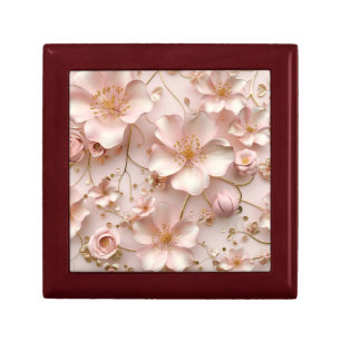Beautiful Soft Pink Pastel Flowers Gift Box