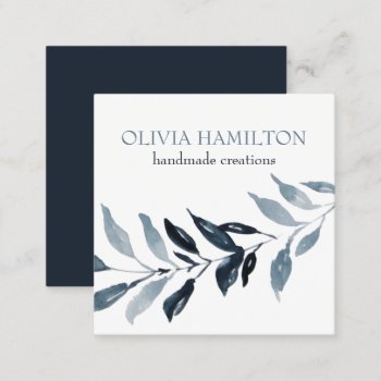 Beautiful Soft Watercolour Blue Foliage  Calling Card by colourfuldesigns at Zazzle