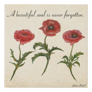 Beautiful sole Poppies Faux Canvas Print
