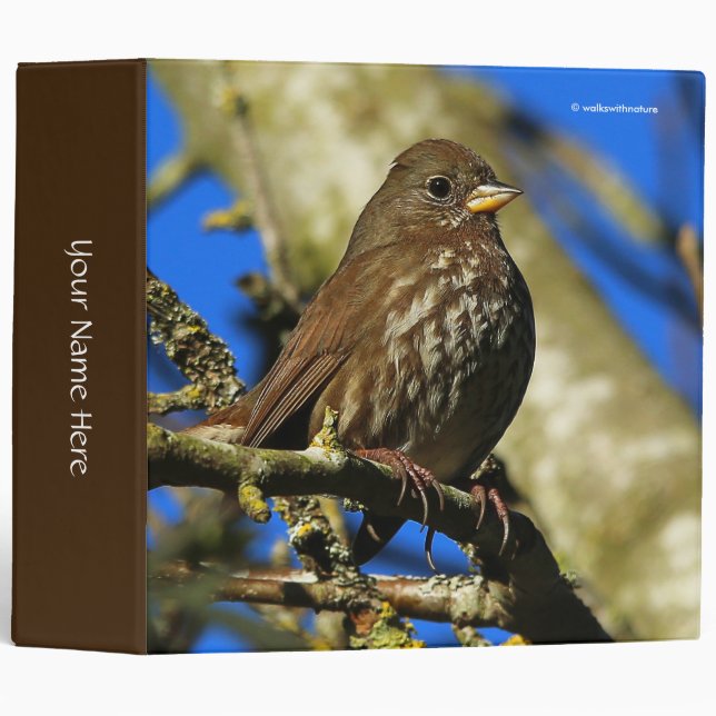 Beautiful Sooty Fox Sparrow in a Pear Tree Binder (Front/Spine)