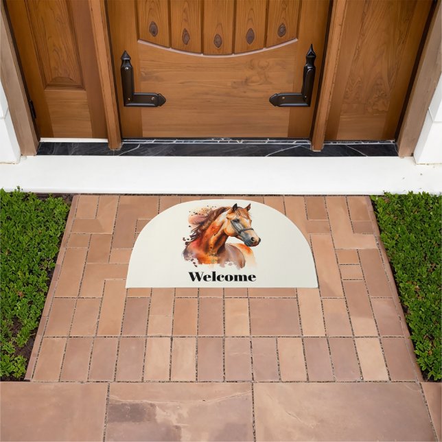 Beautiful Sorrel Horse Portrait Doormat (Outdoor)