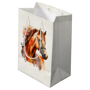 Beautiful Sorrel Horse Portrait Medium Gift Bag