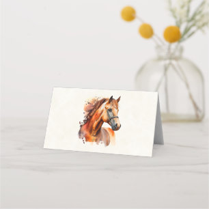 Beautiful Sorrel Horse Portrait Place Card